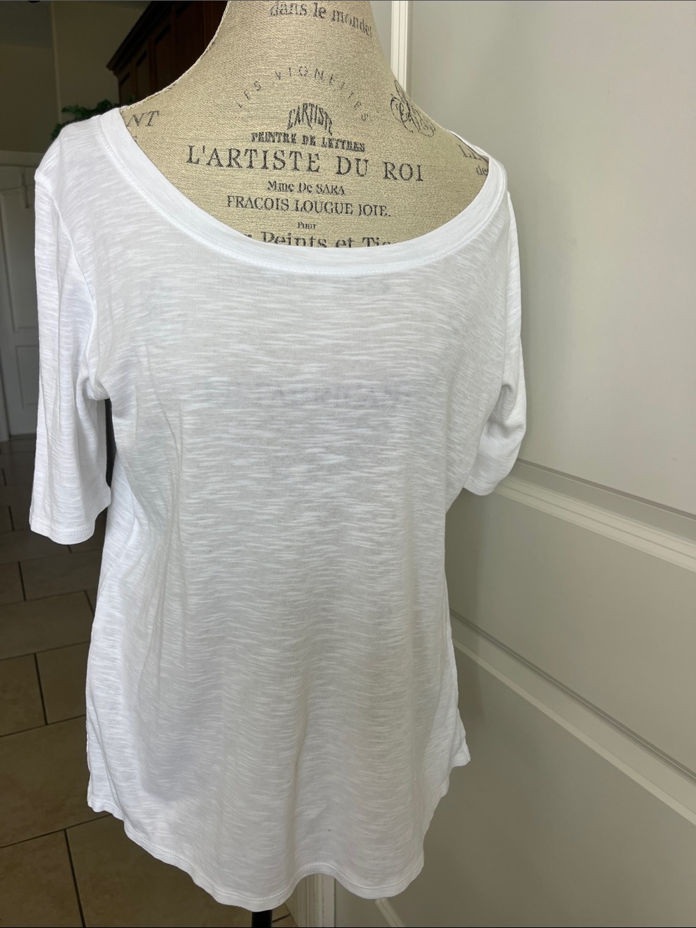 EUC J Jill 100% Pima cotton, scoop neck elbow sleeve short sleeve T-shirt medium